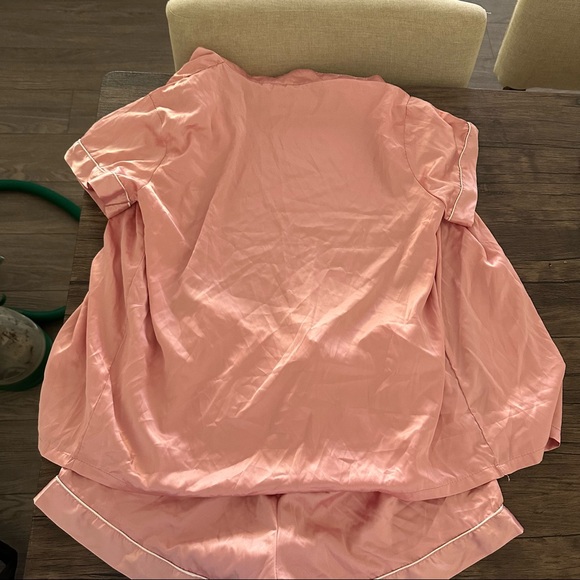 Satin Pajama Set Pink - Picture 6 of 6